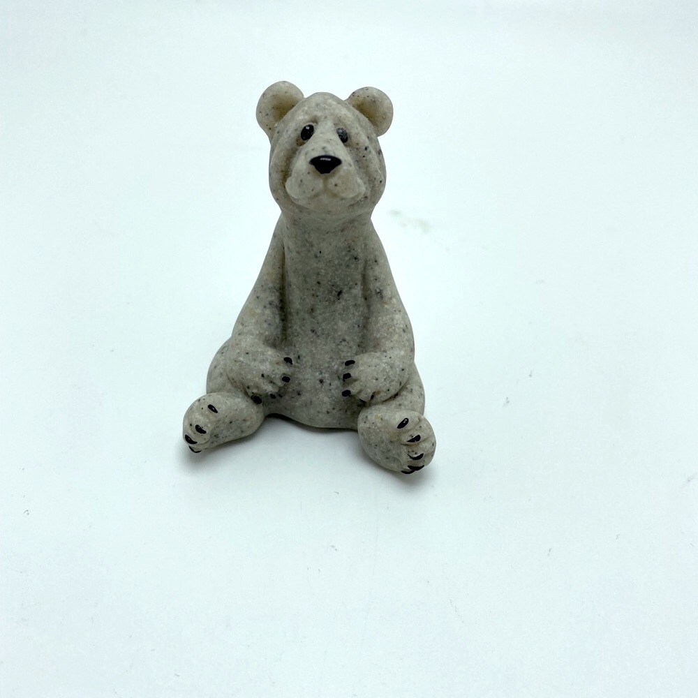 Quarry Critters Boo the Bear Grey Stone Figurine